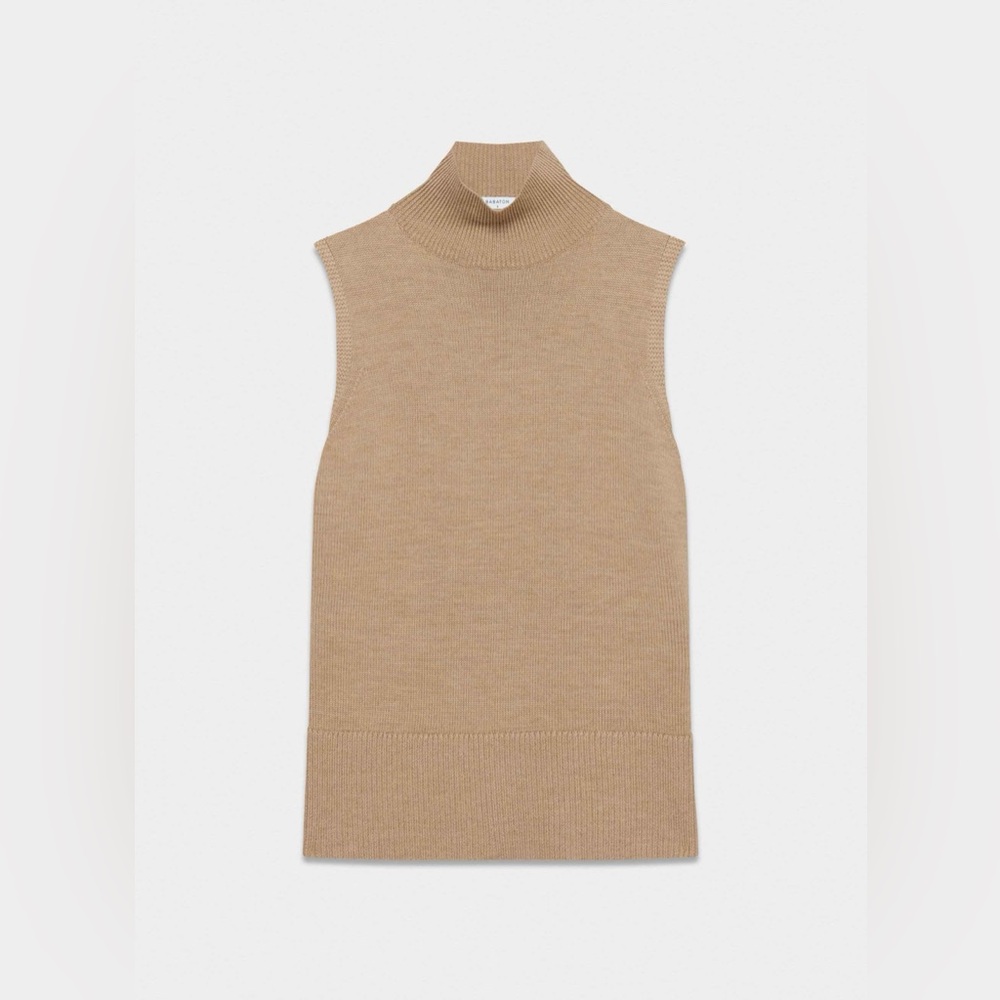NWT Aritzia Babaton Successor Merino Wool Sleeveless Turtleneck 2XS oversized - Picture 2 of 6